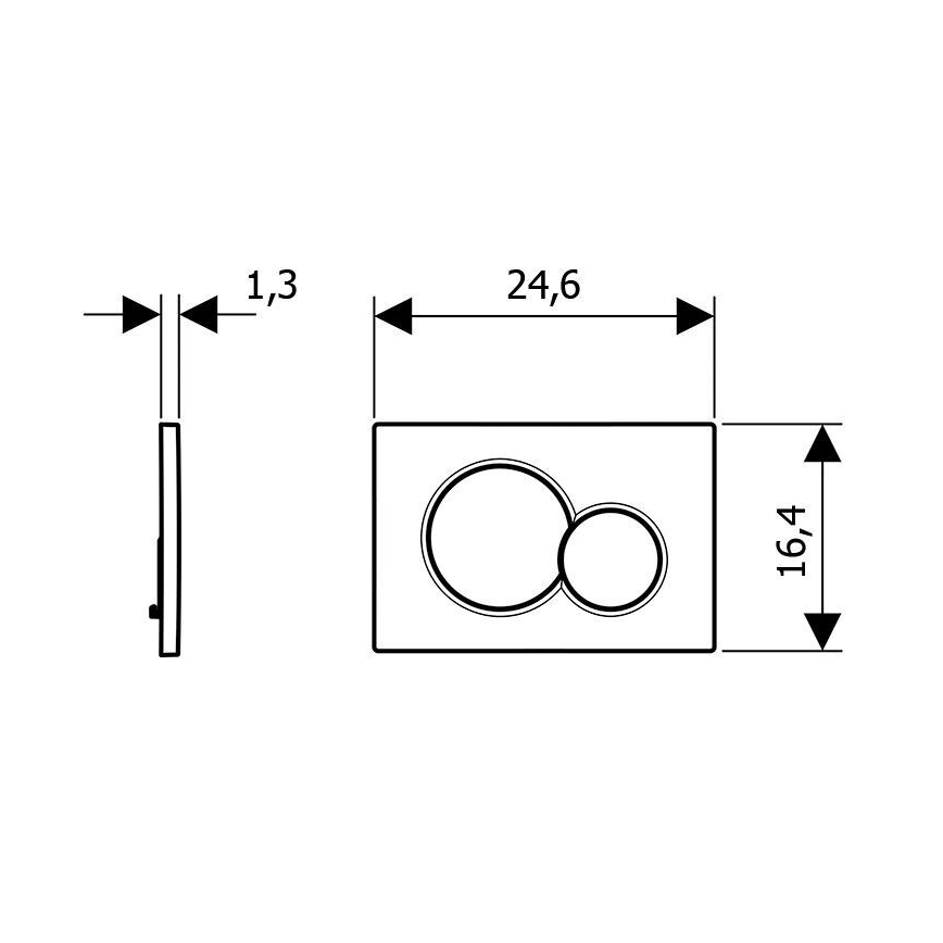 Geberit 115.770.DT.5 - Betätigungsplatte Sigma01 Round 24,6 x 16,4 cm, Messing