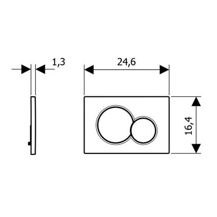 Geberit 115.770.DW.5 - Betätigungsplatte Sigma01 Round 24,6x16,4 cm, schwarz