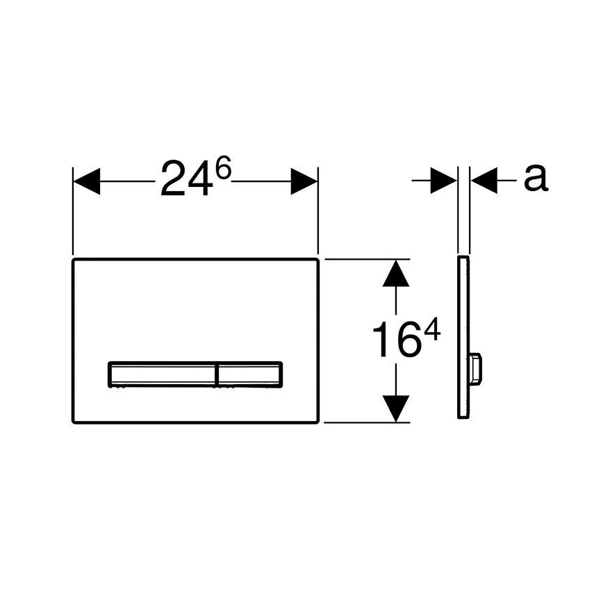 Geberit 115.788.JK.2 - Betätigungsplatte Sigma50 24,6x16,4 cm Anthrazit/matt verchromt