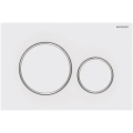 Geberit 115.882.JT.1 - Betätigungsplatte Sigma20 24,6x16,4 cm weiß/glänzender Chrom