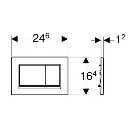 Geberit 115.883.DW.1 - Betätigungsplatte Sigma30 24,6 × 16,4 cm schwarz
