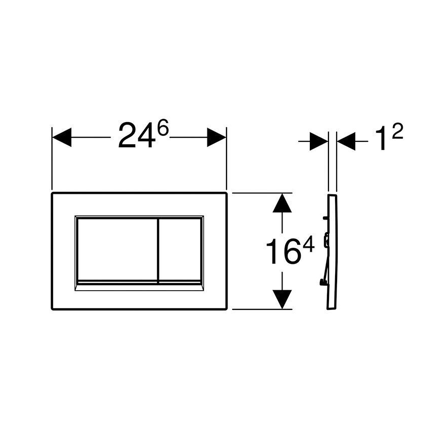 Geberit 115.883.KK.1 - Betätigungsplatte Sigma30 24,6x16,4 cm weiß/gold