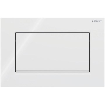 Geberit 115.893.KJ.1 - Betätigungsplatte Sigma30 24,6x16,4 cm weiß/glänzender Chrom