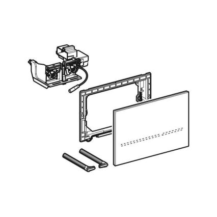 Geberit 116.090.SG.6 - Berührungslose Betätigungsplatte Sigma80 24,7x16,4 cm IP45 schwarz