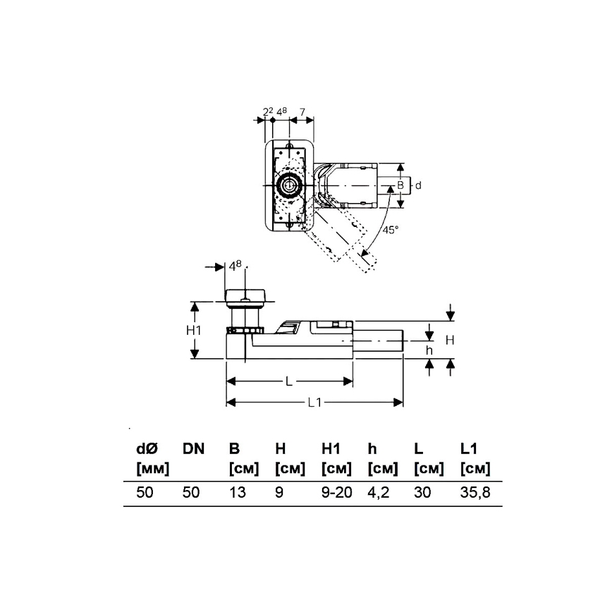 Geberit 154.150.00.1 - Montageset für die Ablaufrinne CleanLine 90-220 mm
