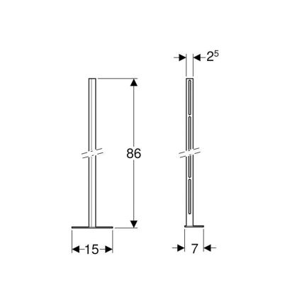 Geberit 457.872.26.1 - Kombifix Stützen-Set mit Fußplatte, 2 Stück