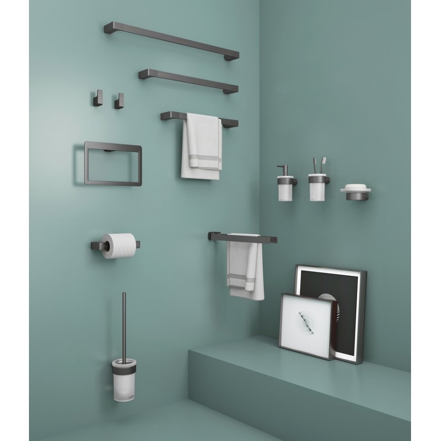 Gedy - 2er-Set Wandhaken PIRENEI, Metallic-Grau