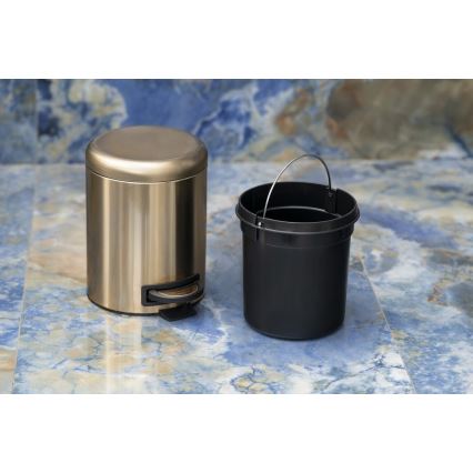 Gedy - Abfalleimer POTTY 3 l mit Soft-Close-Verschluss, mattgold