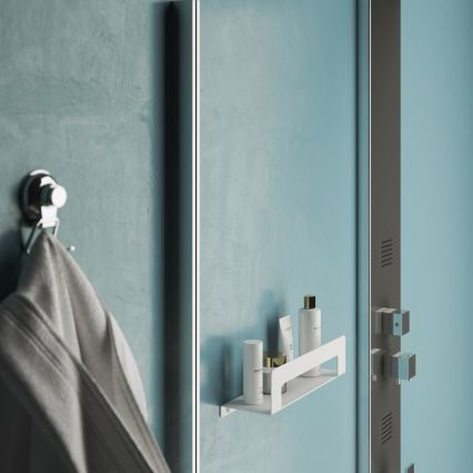 Gedy - Ablage mit Handtuchhalter CLEO 30 cm mattweiß