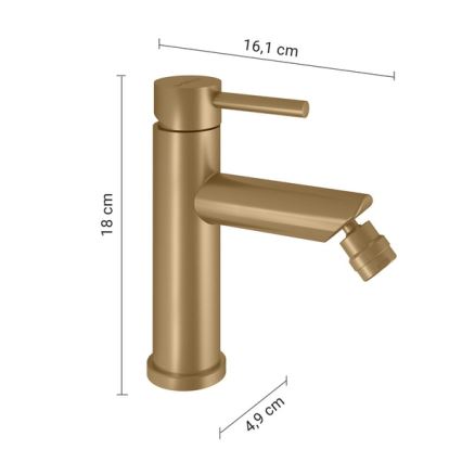 Gedy - Bidet-Armatur COMO 18 cm goldfarben