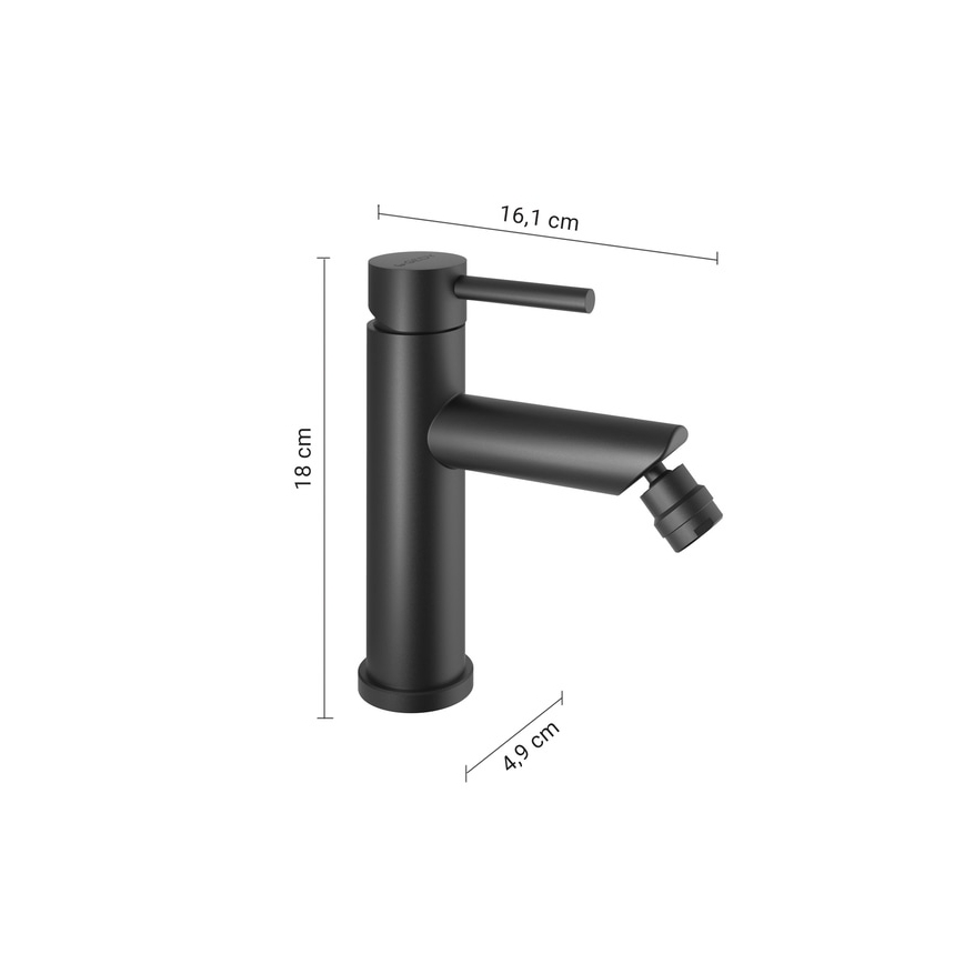 Gedy - Bidet-Armatur COMO 18 cm matt schwarz