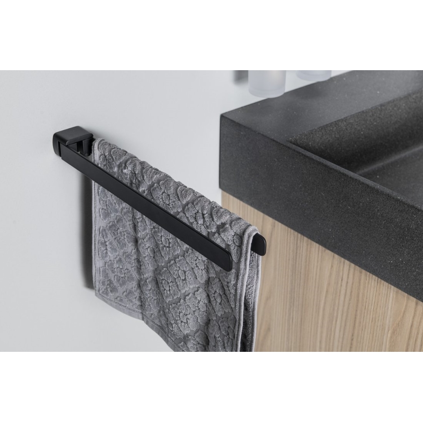 Gedy - Drehbarer Wand-Handtuchhalter PIRENEI 36 cm matt schwarz