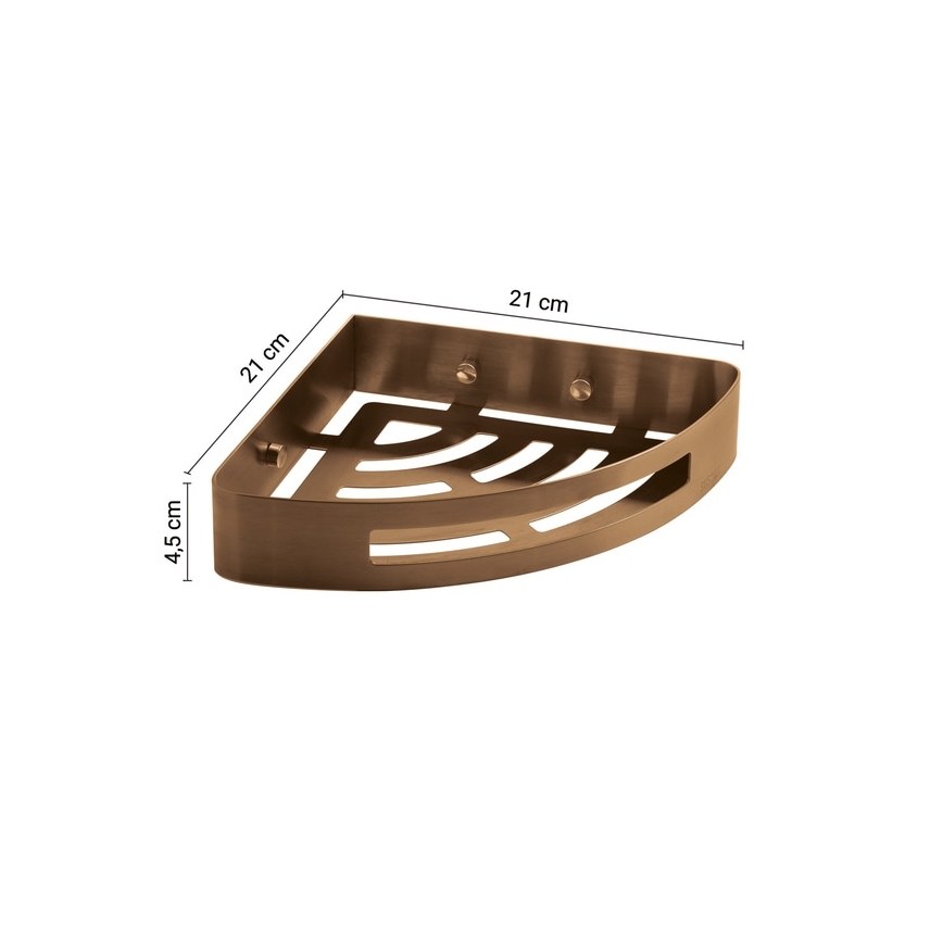Gedy - Eckablage für die Dusche PIRENEI in Bronze