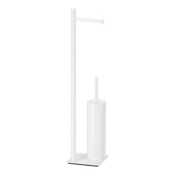 Gedy - Freistehende WC-Bürste mit Toilettenpapierhalter TRILLY mattweiß