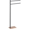 Gedy - Handtuchständer TRILLY 83,5 cm matt schwarz/Bambus
