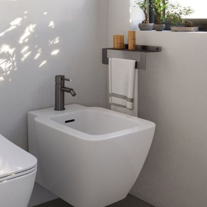 Gedy - Regal mit Handtuchhalter CLEO, 50 cm, metallicgrau