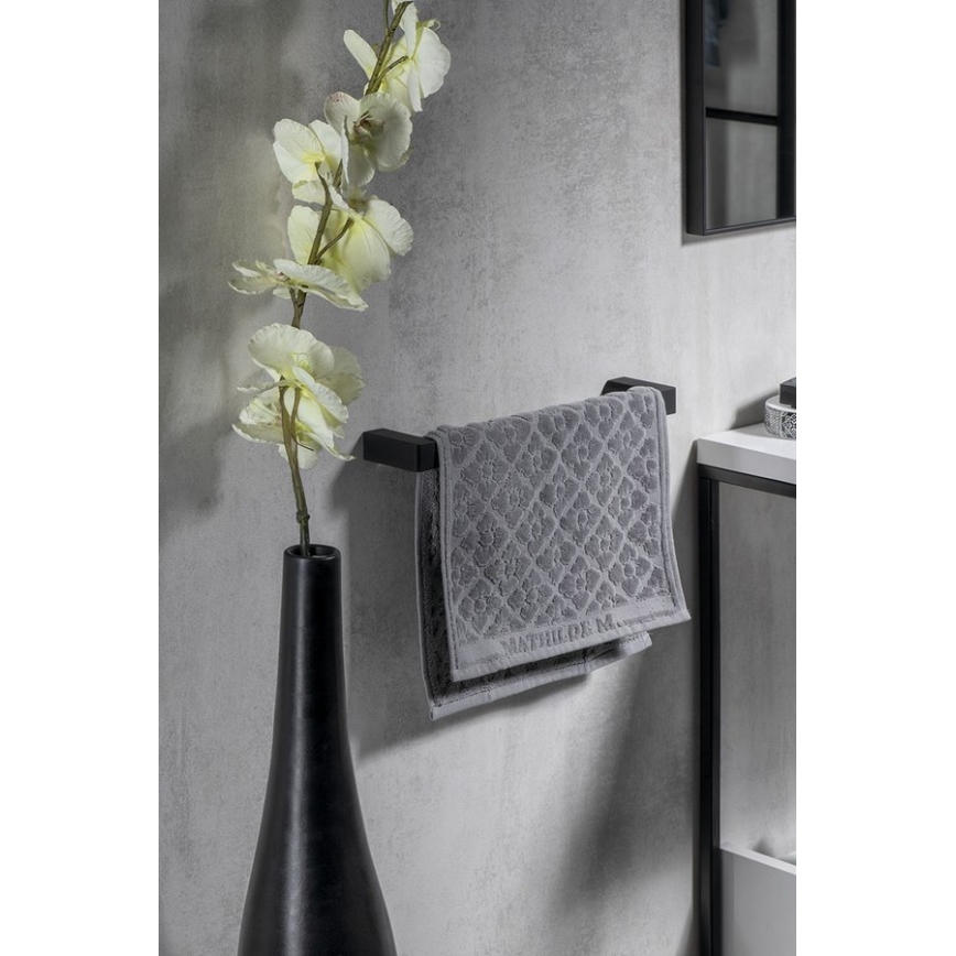 Gedy - Wand-Handtuchhalter PIRENEI 6,6x35 cm matt schwarz