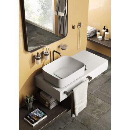 Gedy - Wand-Handtuchhalter PIRENEI 6,6x45 cm metallicgrau