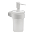 Gedy - Wand-Seifenspender PIRENEI 110 ml Milchglas/mattweiß