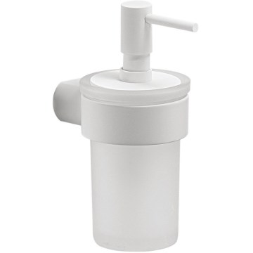 Gedy - Wand-Seifenspender PIRENEI 110 ml Milchglas/mattweiß