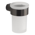 Gedy - Wandhalter für Zahnbürsten PIRENEI Milchglas / metallisch-grau