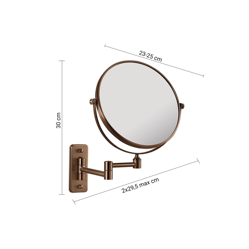 Gedy - Wandkosmetikspiegel GAIA bronzefarben