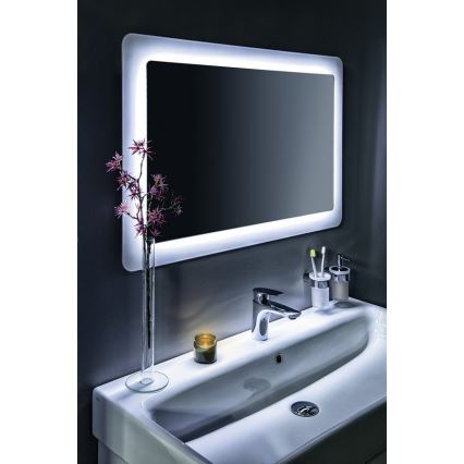 Gedy - Wandmontierter Zahnbürstenhalter PIRENEI milchig Glas/glänzendes Chrom