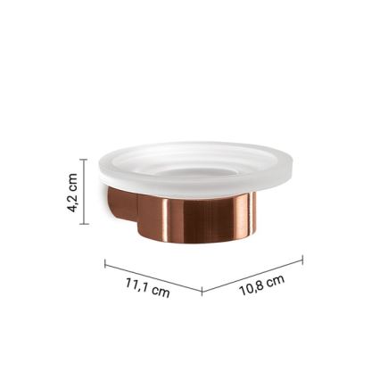 Gedy - Wandseifenschale PIRENEI Milchglas/Bronze