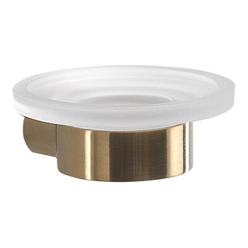 Gedy - Wandseifenschale PIRENEI Milchglas/mattes Gold