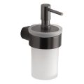 Gedy - Wandseifenspender PIRENEI 110 ml Milchglas/metallicgrau