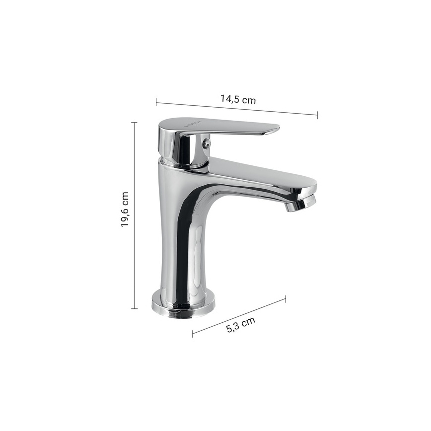 Gedy - Waschbeckenarmatur COMO 19,6 cm glänzender Chrom