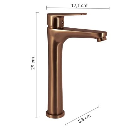 Gedy - Waschtischarmatur COMO 29 cm, bronzefarben