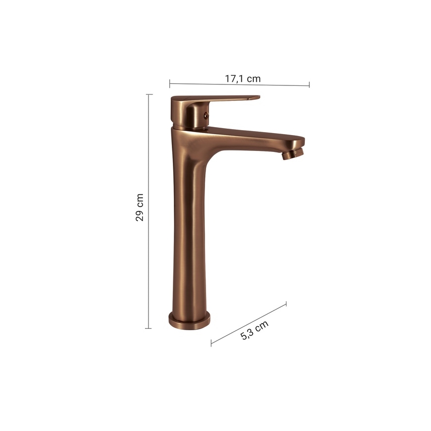 Gedy - Waschtischarmatur COMO 29 cm, bronzefarben