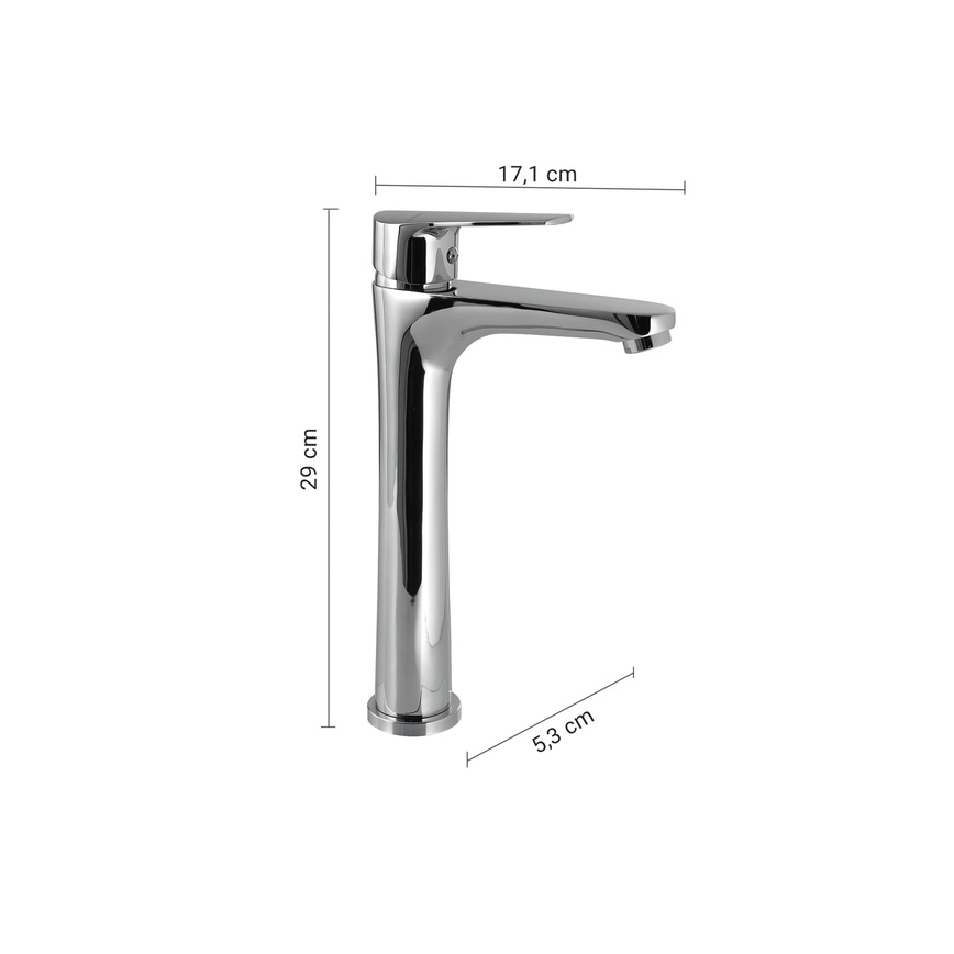 Gedy - Waschtischarmatur COMO 29 cm Hochglanz-Chrom