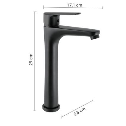 Gedy - Waschtischarmatur COMO 29 cm matt-schwarz