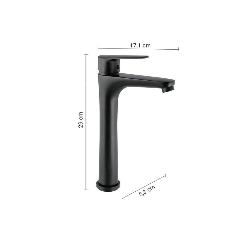 Gedy - Waschtischarmatur COMO 29 cm matt-schwarz