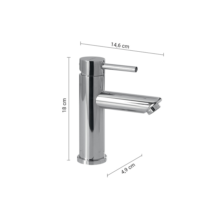 Gedy - Waschtischarmatur GARDA 18 cm glänzendes Chrom