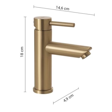 Gedy - Waschtischarmatur GARDA 18 cm gold