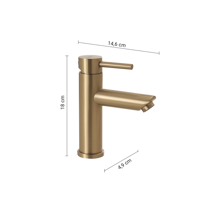 Gedy - Waschtischarmatur GARDA 18 cm gold