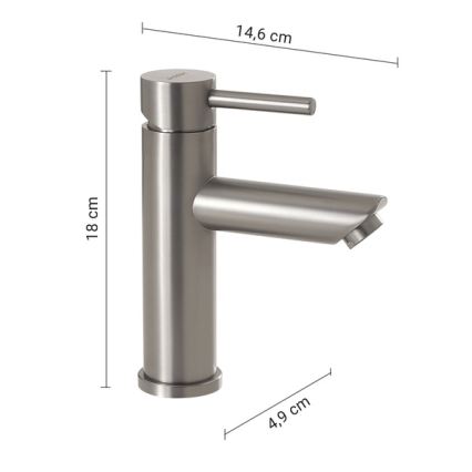 Gedy - Waschtischarmatur GARDA 18 cm mattchrom