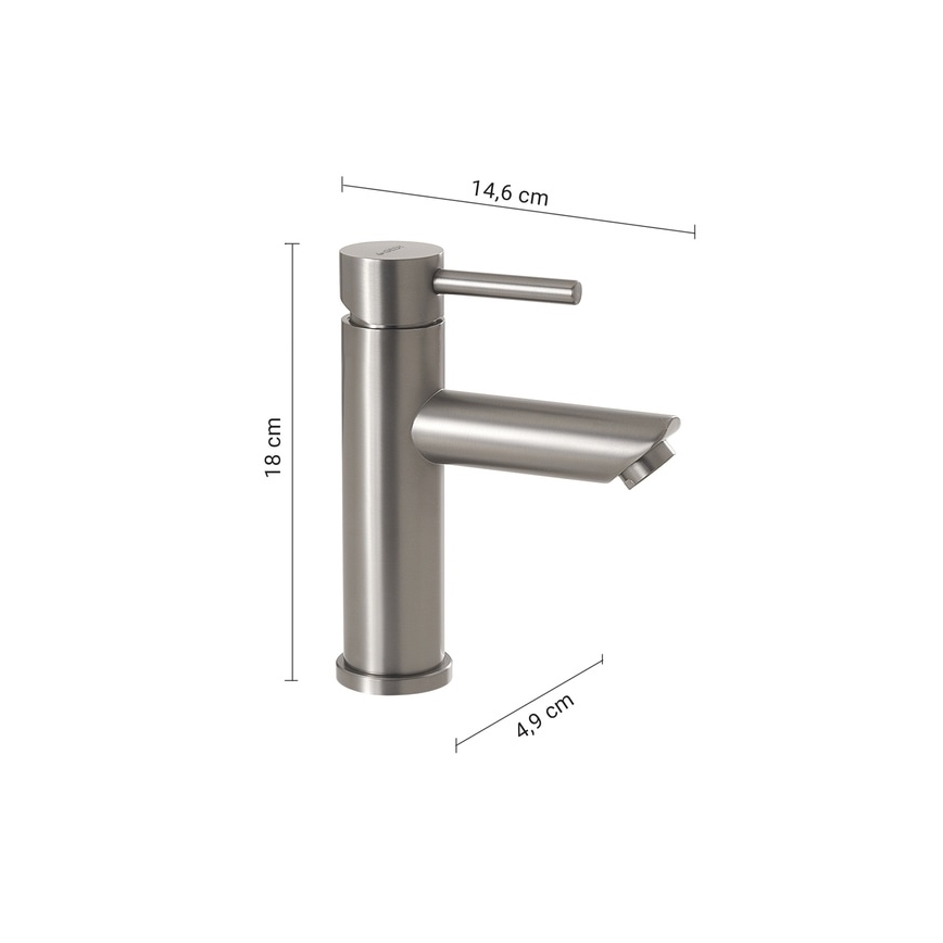 Gedy - Waschtischarmatur GARDA 18 cm mattchrom