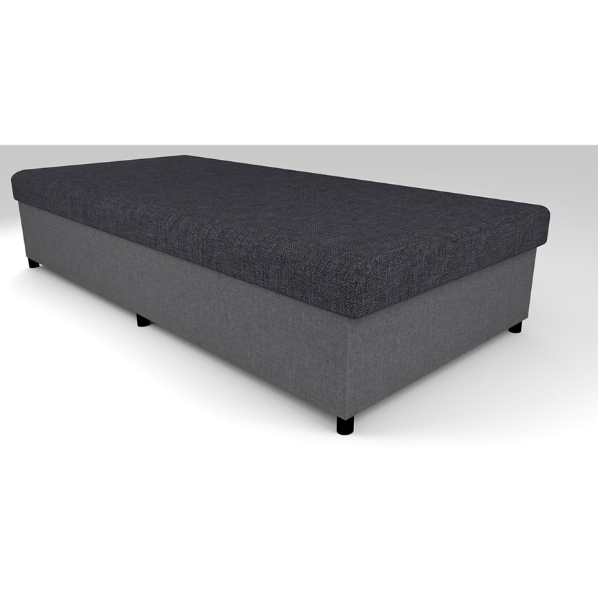 Gepolsterte Schlafcouch mit Stauraum CORY 80x200 Grau