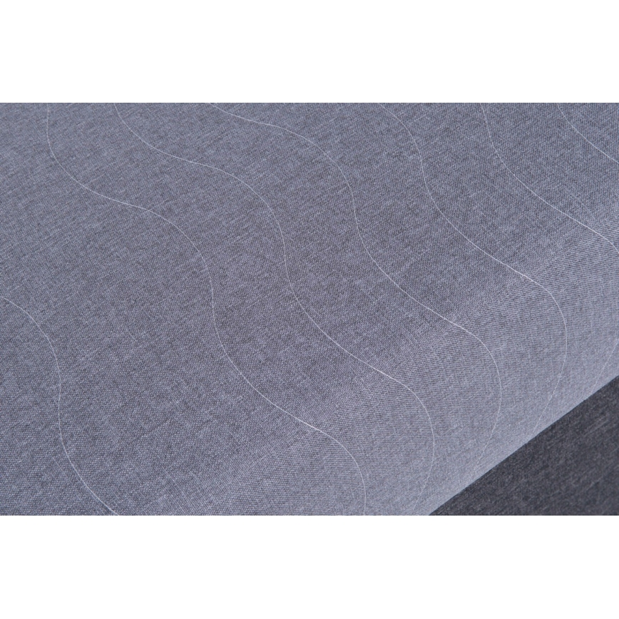 Gepolsterte Schlafliege mit praktischem Stauraum JACOB XL, belastbar bis 130 kg, 90 x 200 cm, grau