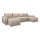 Gepolsterte, universell einsetzbare U-Sitzgarnitur NEWPORT mit Schlaffunktion, beige