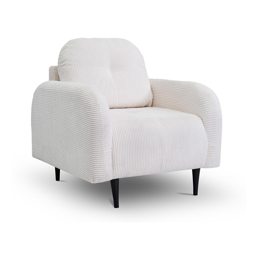 Gepolsterter Sessel CLOUDY – cremefarben