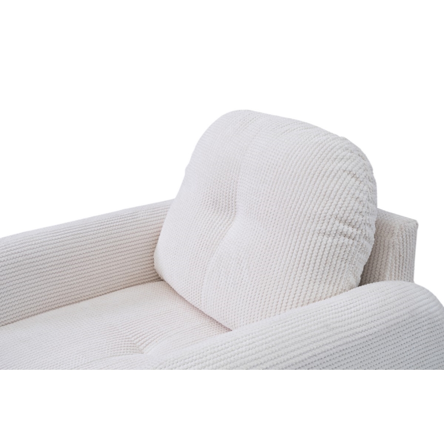 Gepolsterter Sessel CLOUDY – cremefarben