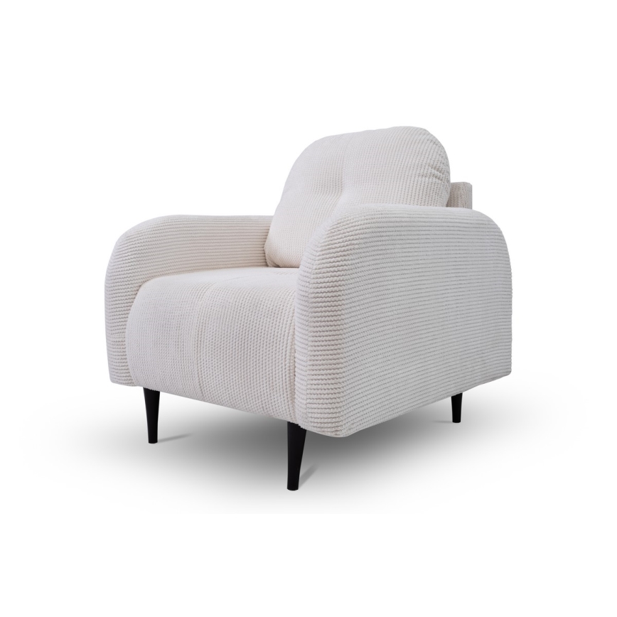Gepolsterter Sessel CLOUDY – cremefarben