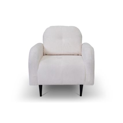 Gepolsterter Sessel CLOUDY – cremefarben