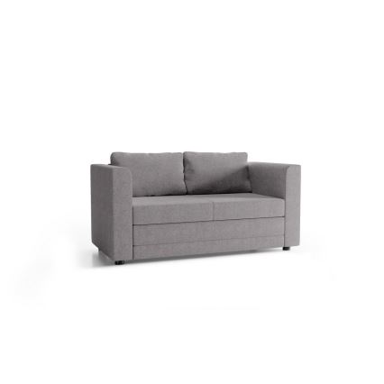 Gepolstertes, ausklappbares zweisitziges Sofa mit Armlehnen LAYLA, grau
