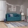 Gepolstertes, ausziehbares 2-sitziges Sofa LAYLA mit Armlehnen, blau